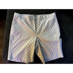 Mario Serrani Italy Beige White Shorts Classic Lightweight Women's Sz 14 Fits 12